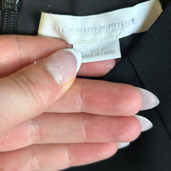 Alexander Wang Black Twist Blouse Round Neck Short Sleeves Designer Size 4 - Picture 4 of 9